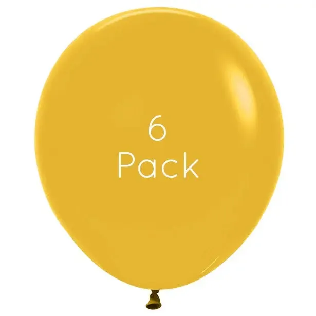 45cm Mustard Giant Balloons - 6 Pkt