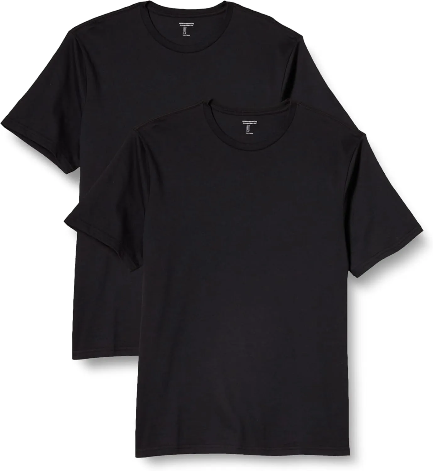 Amazon Essentials Men's Cotton Regular-Fit Short-Sleeve Crewneck T-Shirt, Pack of 2