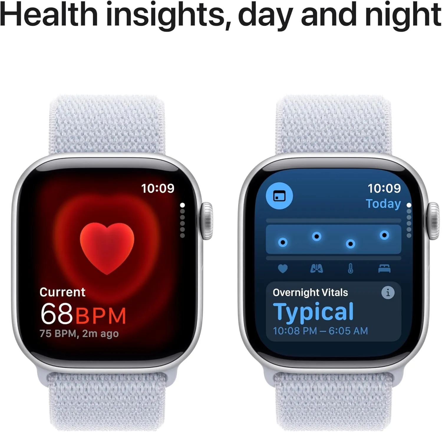 Apple Watch Series 10 [GPS   Cellular 42mm case] Smartwatch with Silver Aluminium Case with Blue Cloud Sport Loop. Fitness Tracker, ECG App, Always-On Retina Display, Carbon Neutral