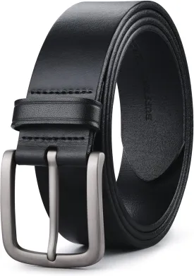 Buffway Men's Leather Belt,1.5" Handmade Top-Grain Leather?CDurable,Comfortable,Suitable for Everyday Formal & Casual Wear
