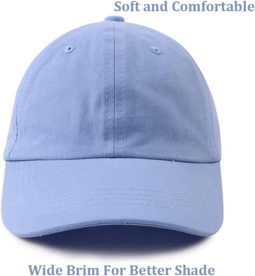 Girls Baseball Cap Kids Cute Sun Hat Adjustable Trucker Hats Toddler Rainbow Floral Ponytail Caps Spring Summer