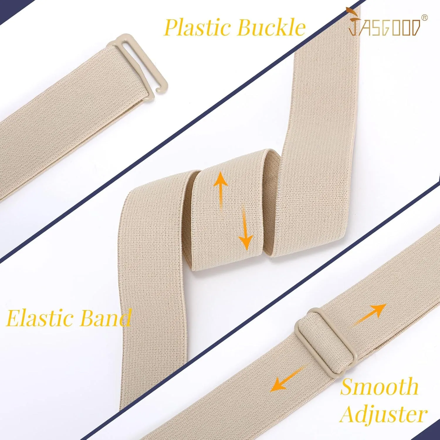 JASGOOD Crop Top Tuck Waist Band Adjustable Band Tucking Sweaters Shirts Elastic Stretch Belts for Women Change Style of Tops