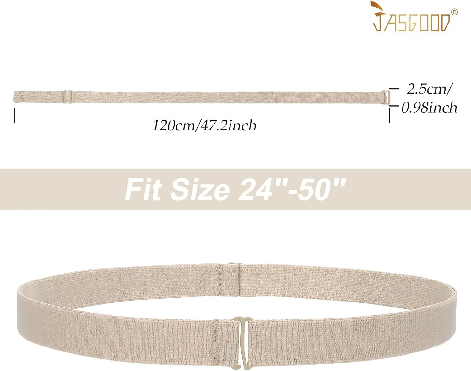 JASGOOD Crop Top Tuck Waist Band Adjustable Band Tucking Sweaters Shirts Elastic Stretch Belts for Women Change Style of Tops
