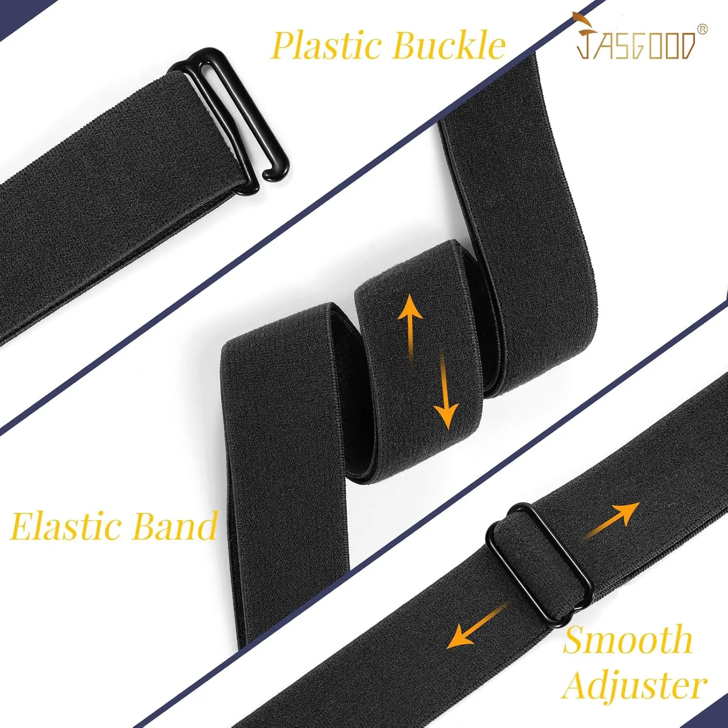 JASGOOD Crop Top Tuck Waist Band Adjustable Band Tucking Sweaters Shirts Elastic Stretch Belts for Women Change Style of Tops