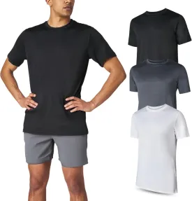 Men??s Workout Short Sleeve Athletic Gym T-Shirts 3 Pack Mens Dry Fit Running Shirt Moisture Wicking Active Crew Tees for Men