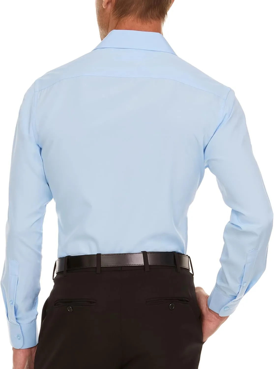 Nautica Slim Fit Mens Dress Shirts Long Sleeve Performance Polyester Fabric Wrinkle Free 4-Way Stretch