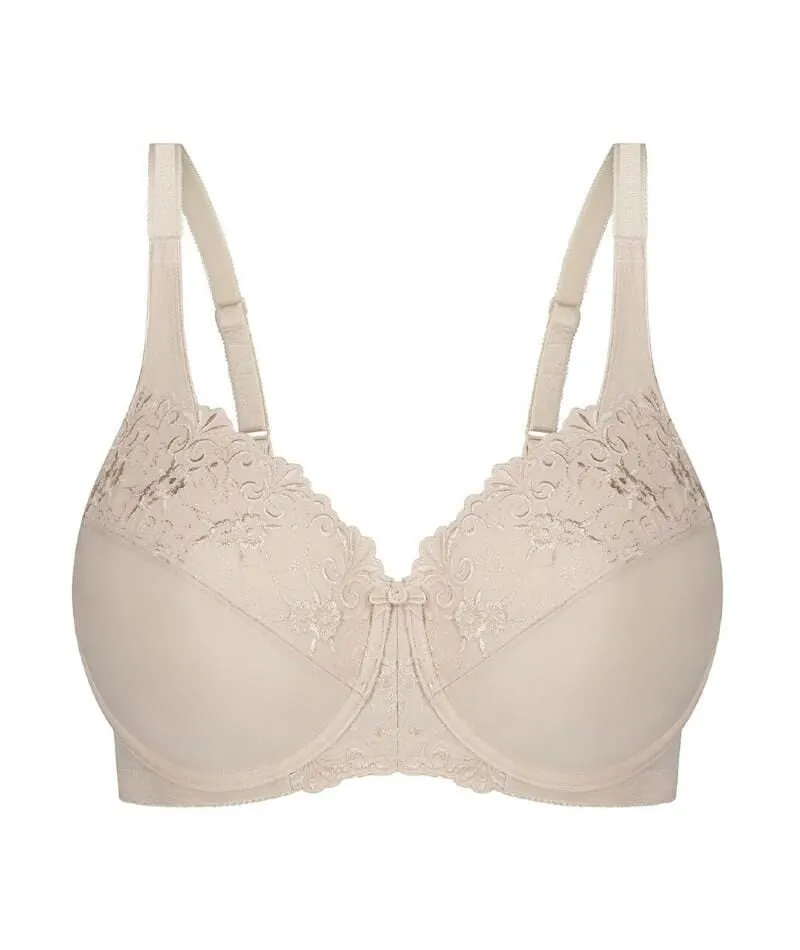 Triumph Embroidered Minimizer Bra - Fawn