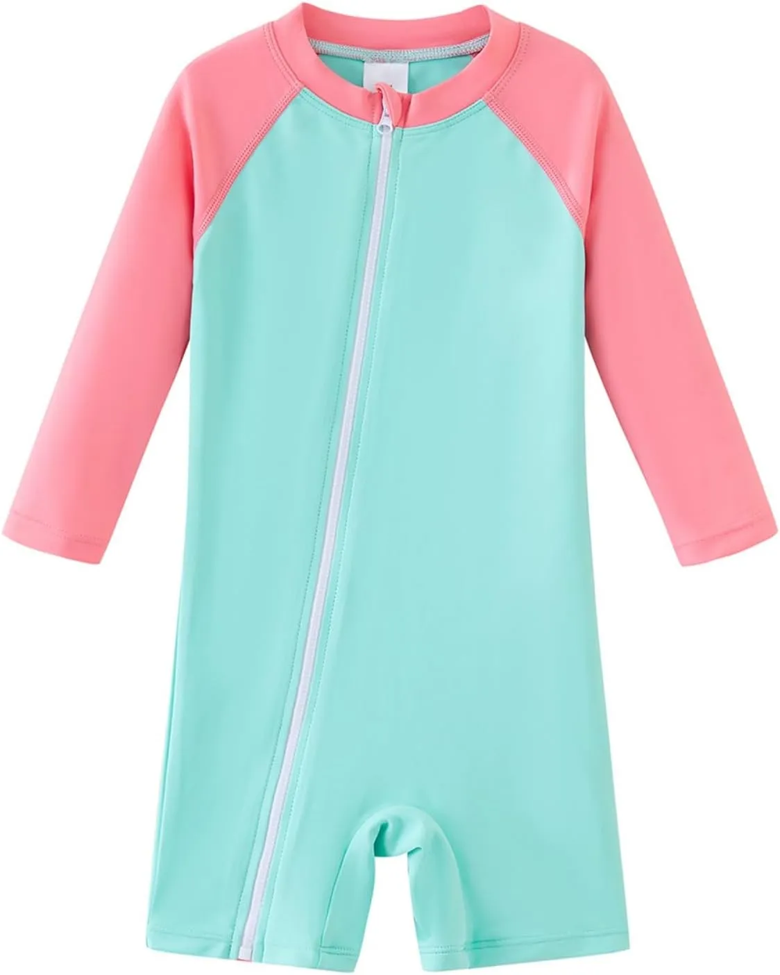 UMELOK Baby Girls' One Piece Swimsuit Full Zip UPF 50  Sun Protection Swimwear Rash Guard Swim Suit