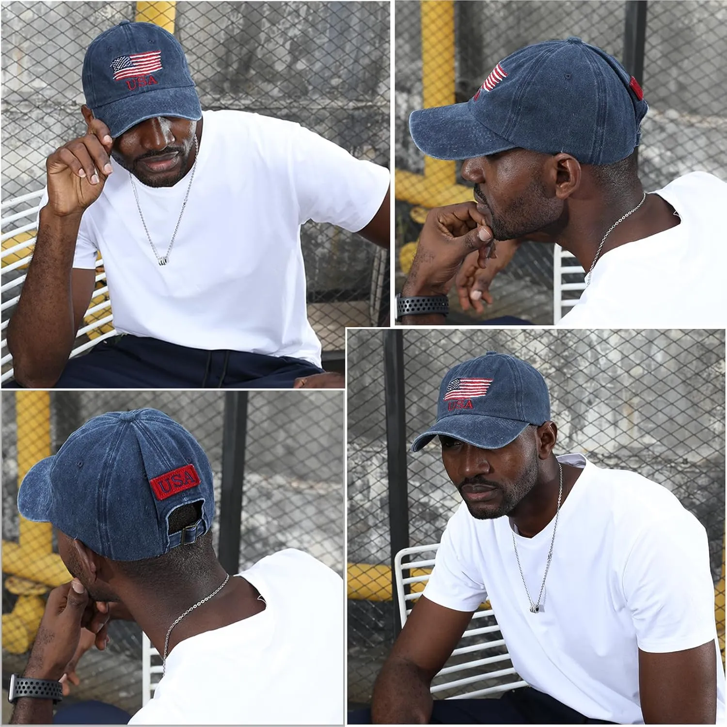 Washed American Flag Baseball Cap Retro Adjustable Sun Dad Gift Hats for Men Women Fashion Trucker Cap Unisex