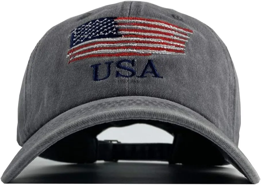 Washed American Flag Baseball Cap Retro Adjustable Sun Dad Gift Hats for Men Women Fashion Trucker Cap Unisex